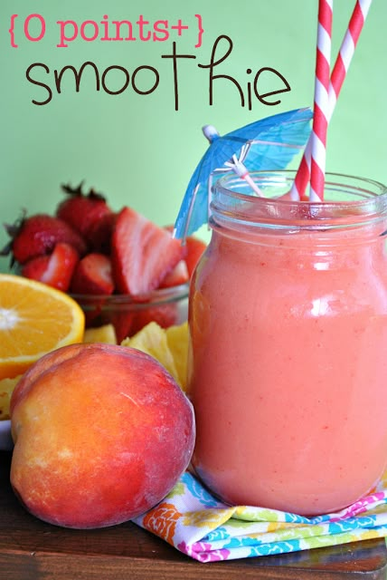 {0 points+} Delicious Summer Smoothie - Something Swanky Fruit Recipe, Resep Smoothie, Summer Smoothies, Spa Water, Healthy Smoothie, Smoothie Shakes, Frozen Fruit, Crystal Light, Smoothie Drinks