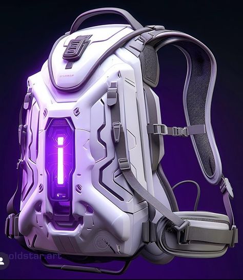 Futuristic Backpack, Futuristic Gear, Zombie Rpg, Led Backpack, Future Technology Concept, Futuristic Shoes, Space Fashion, Tech Backpack, Tech Bag