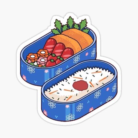 Lunch box • Millions of unique designs by independent artists. Find your thing. Lunch Box Sticker, Lunch Stickers, Asian Snacks, Cute Stickers, Sticker Design, Lunch Box, Vinyl Sticker, Finding Yourself, Unique Designs