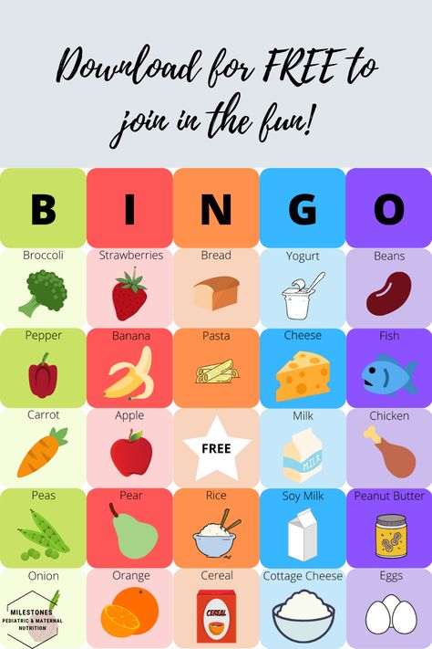 Are you looking for fun games for your kids? We are releasing new nutrition and fitness activities for your kids every day through April 10th. Today, it’s time for Kitchen Bingo. The game where a scavenger hunt meets bingo. Download the FREE bingo board and Milestones Game Board to play along. #kids #activity #fun #bingo #kitchen #pickyeater Nutrition Elementary School Activities, 2nd Grade Nutrition Activities, Nutrition Activities For Kindergarten, Nutrition Projects For Kids, Healthy Lifestyle Activities Preschool, Nutritional Activities For Preschoolers, Healthy Eating Kindergarten, Kindergarten Nutrition Activities, Food Bingo Free Printable