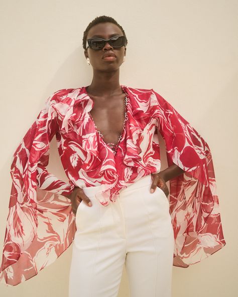 Costarellos Resort 2024 [PHOTOS] – WWD Flat Florals, Bed Jackets, Tropical Prints Pattern, Resort 2024 Collection, Ss 2024, Resort 2024, Resort Fashion, Fashion Sketches Dresses, Spring 2025