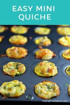 Mini Spinach Quiche, Quiche Cupcakes, Quish Recipes, Mini Breakfast Quiche, Mini Quiche Recipe, Quiche Recipes Crustless, Egg Bakes, Mini Quiche Recipes, Quiche Muffins