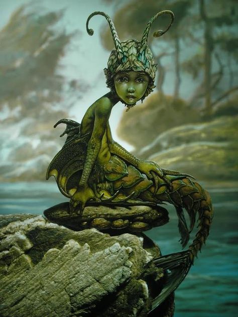 Water Sprite (Art by Patrick Woodroffe) Water Spirit, Water Nymphs, Mermaids And Mermen, Mystical Creatures, Mermaid Art, Arte Fantasy, Fairy Art, Magical Creatures, Sirens