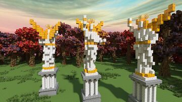 Minecraft God Statue, Surreal Minecraft Builds, Minecraft Angel Build, Minecraft Phoenix Statue, Minecraft Woman Statue, Greek Statue Minecraft, Minecraft Human Statue, Roman Minecraft, Ancient Greece Minecraft