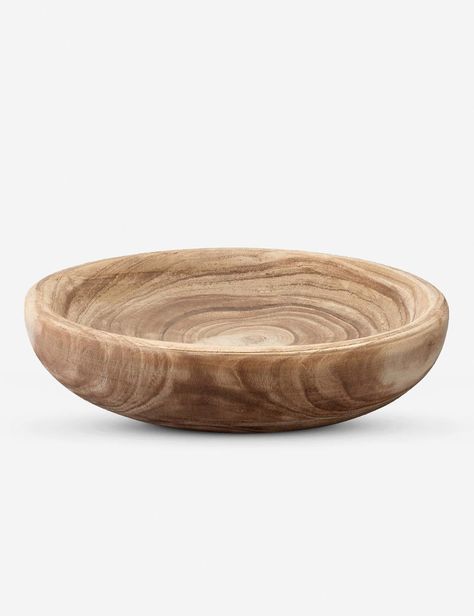 From sleek minimalist designs to intricately carved masterpieces, these wooden bowls are more than just serving ware - they are works of art that bring warmth and character to any room. Explore the artistry and versatility of wooden bowls and find the perfect addition to your living space that effortlessly blends functionality with aesthetic appeal. Large Decorative Bowl, Catchall Bowl, Candle Organization, Modern Centerpieces, Paulownia Wood, Earthy Style, Marble Bowl, Lulu And Georgia, Wooden Bowl