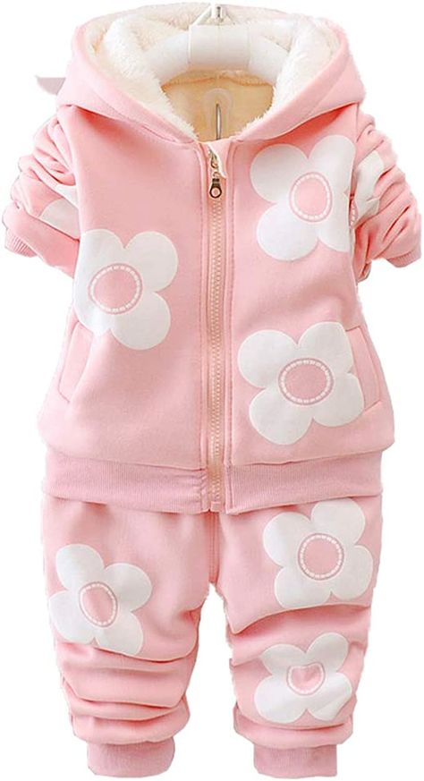 Amazon.com: Spring and Autumn Winter Fleece Flowers Warm Girls 2 Piece Set（2-3Years,Pink） : Clothing, Shoes & Jewelry Fleece Flowers, Kids Summer Clothes, Pink Clothing, Zip Coat, Summer Outfits Kids, Suspender Pants, Normal Clothes, School Dresses, Girls Fleece