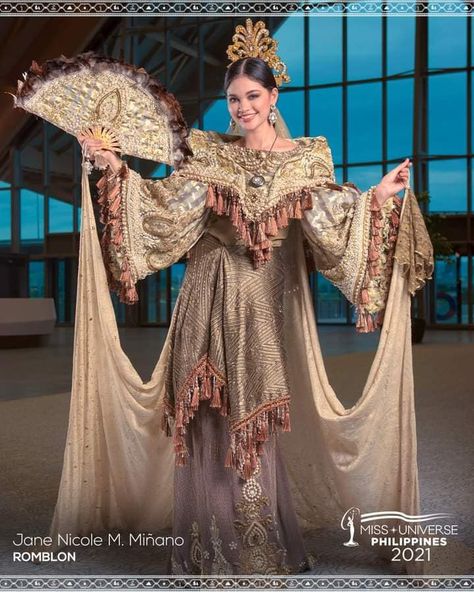 15 national-costume standouts at Miss Universe Philippines 2021 | PEP.ph Miss Philippines National Costume, Filipina Painting, Philippines National Costume, Beatrice Luigi Gomez, Filipino Costume, Vintage Circus Costume, Philippines Outfit, Miss Universe National Costume, Modern Filipiniana Dress