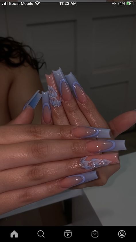 Cyan Blue Nails, Cyan Nails, Aqua Nails, Sculpted Nails, Cyan Blue, Acrylic Gel, Beautiful Nail Designs, Prom Nails, Nails At Home