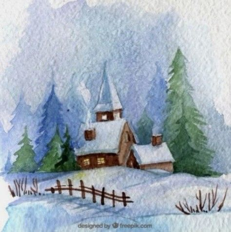 Winter Watercolor, Christmas Card Art, Diy Watercolor Painting, Watercolor Projects, Holiday Painting, Watercolor Christmas Cards, Watercolor Painting Techniques, Encaustic Art, 수채화 그림