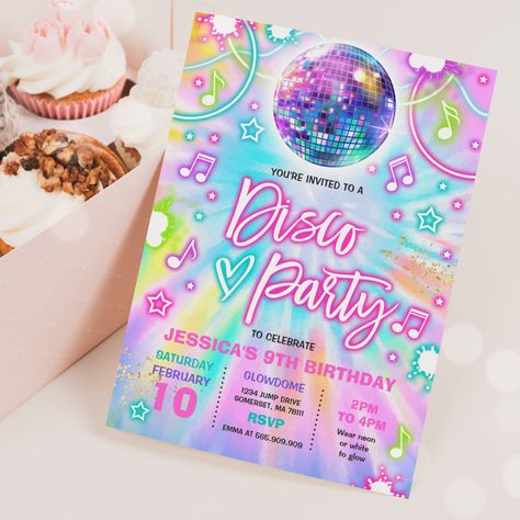 Neon Dance Party, Jump Party Invitations, Dance Birthday Party, Disco Dance Party, Glow Dance, Neon Birthday Party, Dance Party Invitations, Dance Party Birthday, Disco Birthday Party