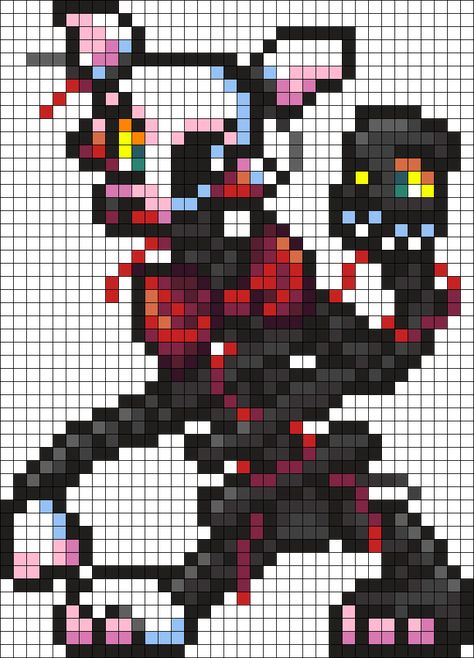 Perler Bead Patterns Fnaf, Bonnie Perler Beads, Dandys World Perler Beads, Fnaf Pixel Art Grid, Perler Beads Fnaf Mangle, Skelanimals Pixel Art, Fnaf Perler Beads, Five Nights At Freddy’s Perler Beads, Fnaf Pixel Art