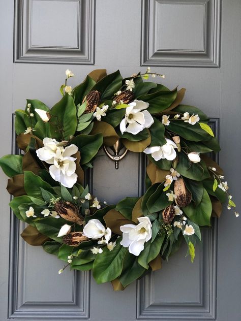 Cotton wreath decor