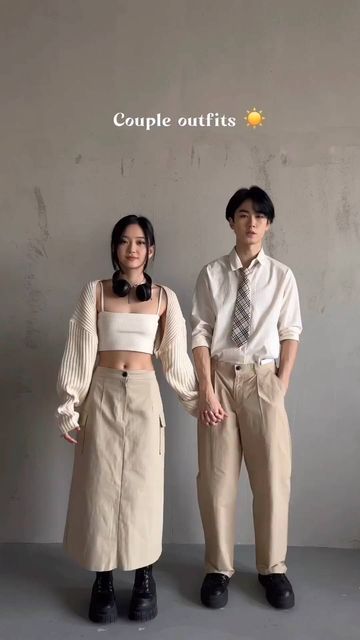 DAILY VOGUE STYLE 🤍 on Instagram: "Choose outfits with your guy ☺️❤️" Couple Clothes Matching Outfits, Couple Outfits Korean, Korean Couple Outfits, Couple Outfits Matching, Couple Matching Outfits, Chose Outfit, Korean Outfit Street Styles, Cute Couple Outfits, Quick Outfits