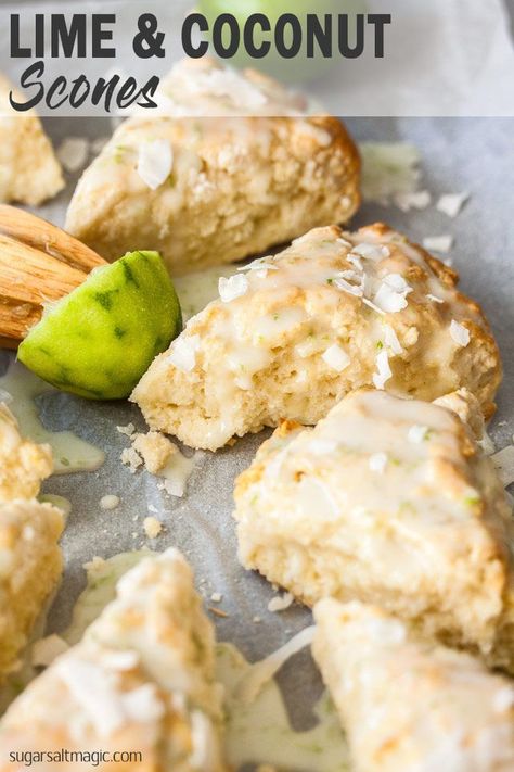 Lime Scones, Coconut Scones, Making Scones, Classic Scones Recipe, Easy Scone, Tropical Breakfast, How To Make Scones, Scones Recipe Easy, Pasta Penne