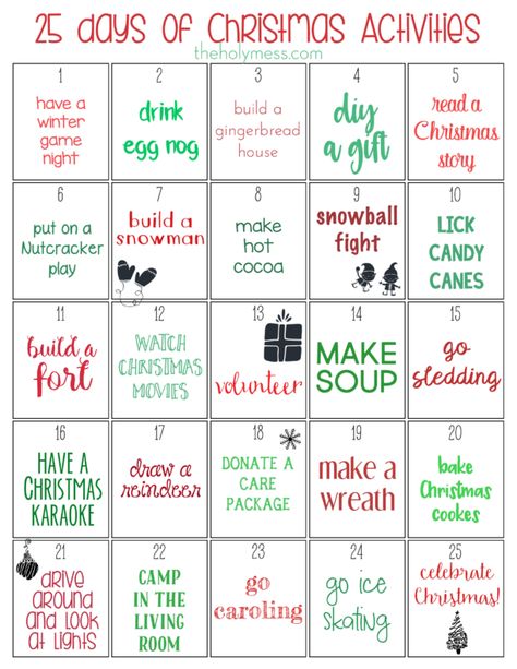 25 days of Christmas family activities calendar Christmas Ideas Drawing, 25 Days Of Christmas Ideas, 25 Days Of Christmas Activities, Christmas Family Activities, Days Of Christmas Ideas, Advent Calendar Activities, Christmas Activities For Families, Calendar Activities, Fun Christmas Activities