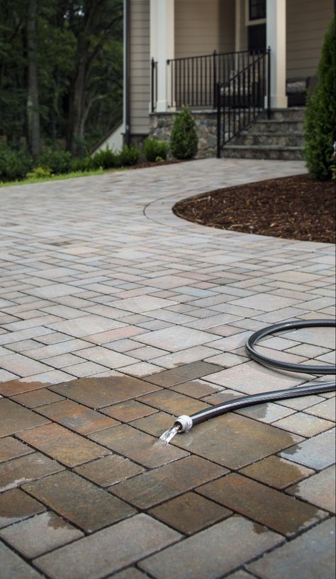 Permeable Pavers Driveways, Permeable Driveway, Permeable Paving, Living Pool, Permeable Pavers, Paver Designs, Paving Design, Driveway Paving, Driveway Design