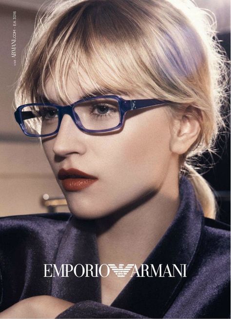 Emporio Armani glasses Armani Glasses, Magazine Scans, Unique Glasses, Womens Glasses Frames, Armani Sunglasses, Music And Art, Eyewear Trends, Armani Collection, Glasses Women