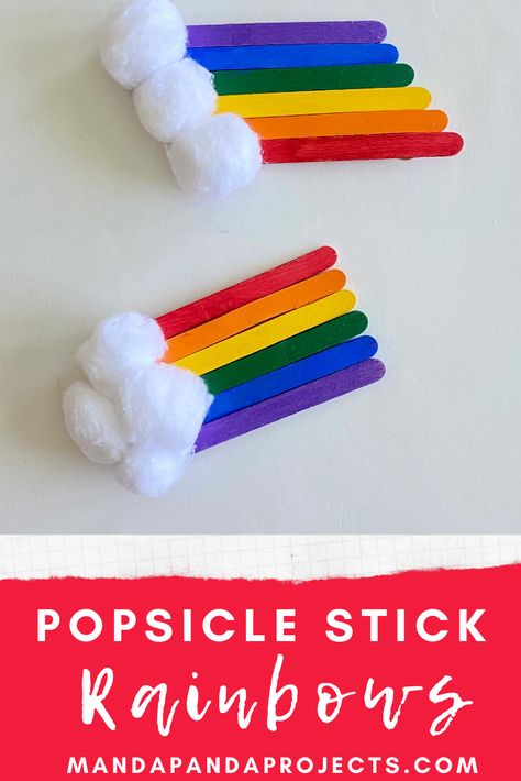 Rainbow Sticks Craft Ideas, Rainbow Popsicle Stick Crafts, Popsicle Stick Art For Kids, Pride Crafts For Kids, Popsicle Stick Rainbow, Stick Activities For Kids, Popsicle Stick Activities, Easy Popsicle Stick Crafts, Stick Activities