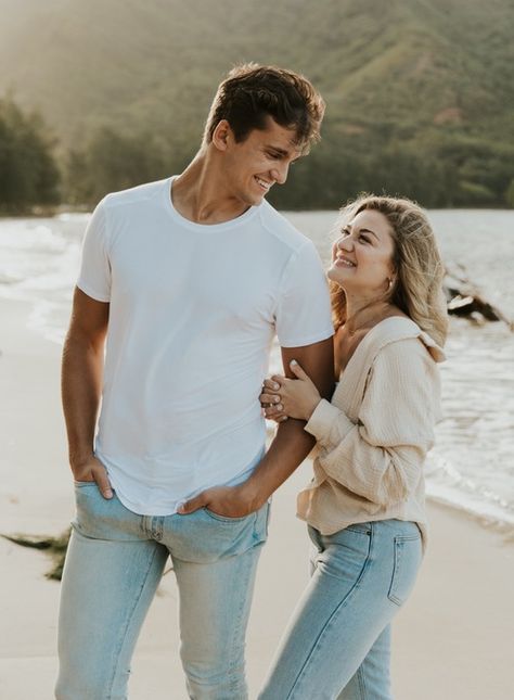 Engagement Photo Shoot Beach, Couples Beach Photography, Beach Photo Session, Wedding Engagement Pictures, My Rock, Winter Photoshoot, Beach Photography Poses, Beach Engagement Photos, Engagement Poses