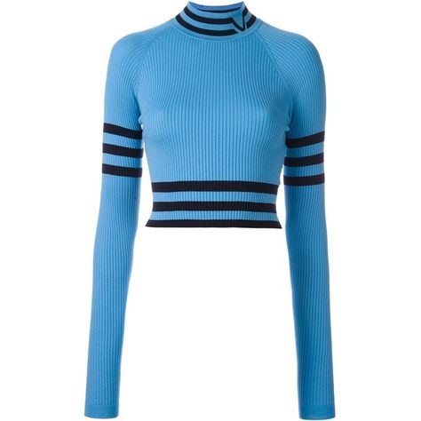 Versace cropped high neck sweater (3.305 RON) ❤ liked on Polyvore featuring tops, sweaters, blue long sleeve top, long sleeve crop sweater, high neck top, cropped sweater and cut-out crop tops Versace Sweater, High Neck Long Sleeve Top, Cl Fashion, Versace Top, High Neck Shirts, Sweaters Blue, Blue Crop Top, Blue Long Sleeve Tops, Trendy Skirts