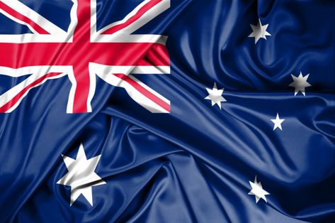 National flag of australia hoisted outdoors with sky in background. australia day celebration Premium Photo Australia Background, Fashion Sale Poster, Flag Of Australia, Conference Poster Template, Australia Day Celebrations, Summer Sale Banner, Ned Kelly, Army Tattoos, Australian Flag