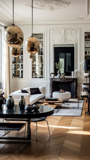 These are the best living room trends for 2023 according to the professionals.Check out in the link! Parisian Interior Living Room, French Modern Living Room, French Apartment Interior, Parisian Interior Style, Paris Living Room, Parisian Style Living Room, Paris Interior Design, Modern French Interior Design, New York Living Room