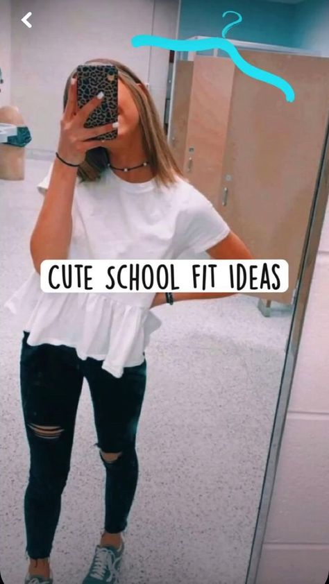 School Fit Ideas, Outfits For Highschool, Cute School Fits, Outfit Ideas School, Picture Day Outfits, First Day Outfit, Middle School Outfits, Simple Outfits For School, Teenage Outfits