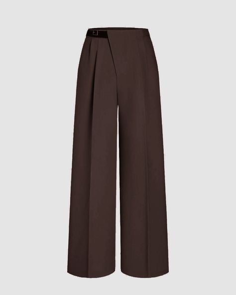 Trendy Pants For Women, Dark Brown Pants, Trousers Details, Trendy Pants, Shop Pants, Trousers For Women, Brown Pants, Formal Outfit, Dress Trousers