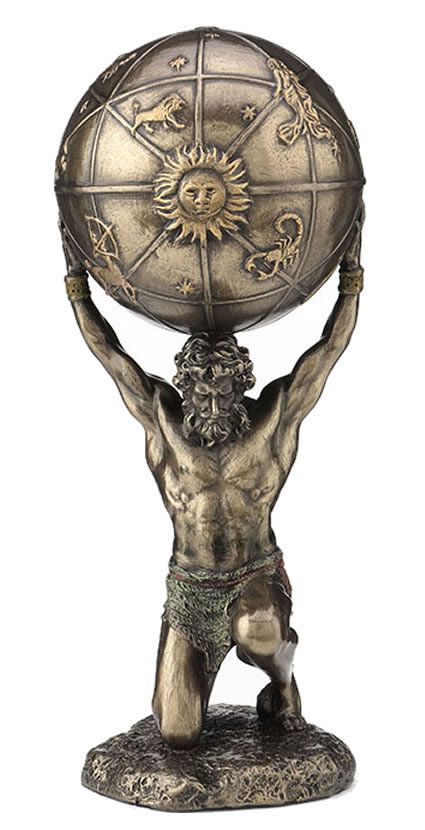 Atlas Carrying The Celestial Sphere, STU-Home, AAWU77302A4 - AllSculptures.com Atlas Bear, Atlas Sculpture, Atlas Statue, Sphere Sculpture, Atlas Tattoo, Celestial Sphere, Mythology Books, Greek Statues, Greek Sculpture