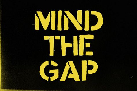 Mind the Gap by simonok on Envato Elements Industrial Font, Font Guide, Cut Out Letters, Stencil Font, Black Spray Paint, Graffiti Font, Mind The Gap, Letter Stencils, Uppercase And Lowercase