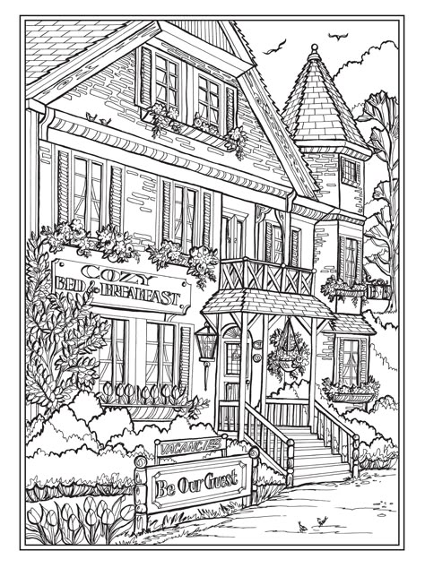 Amazon.com: Creative Haven Main Street Coloring Book (Creative Haven Coloring Books) (9780486842448): Teresa Goodridge: Books Teresa Goodridge Main Street, Drawings To Color In, Teresa Goodridge Coloring Pages, Main Street Coloring Book, Picture For Coloring, Coloring House, Things To Color, Color In Pictures, Modele Zentangle