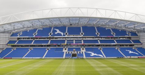 The Amex Community Stadium, Brighton - KSS Amex Stadium, World Cup Stadiums, British Football, Brighton & Hove Albion, Design Practice, Football Stadiums, Educational Projects, Architecture And Design, American Express