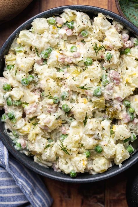 Olivier Salad (Russian Salad) Recipe - Dinner, then Dessert Olivier Salad Recipe, Russian Olivier Salad, Recipe For Potato Salad, Russian Salad Dressing, Food In Europe, Russian Salad Recipe, Russian Potato Salad, Olivier Salad, Orthodox Christmas