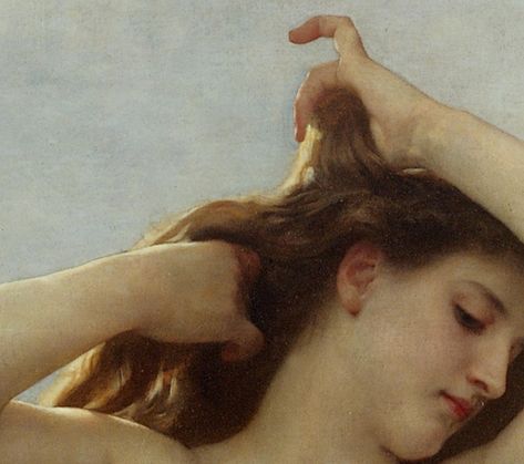 The Birth of Venus (detail) by William Adolphe Bouguereau (1825-1905) oil on canvas, 1879 Birth Of Venus, A Woman, Hair, Art