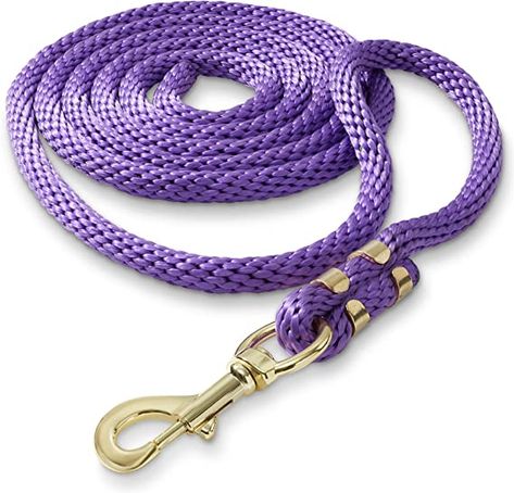 Amazon.com: SmithBuilt 10 ft Long Poly Lead Rope for Horse, Purple - Brass Plated Snap : Sports & Outdoors Horse Lead Rope, Purple Horse, Horse Lead, Buy A Horse, Horse Shop, Horses Tack, Lead Rope, Custom Horse, Braid Designs