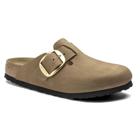 Boston Big Buckle Nubuck Leather | shop online at BIRKENSTOCK Boston Big Buckle, Birkenstock Styles, Black Birkenstock, Birkenstock Style, Boston Clog, Calf Muscles, Birkenstock Boston, Birkenstock Boston Clog, Birkenstock Shoes