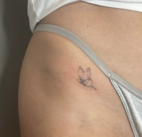 Hip Bone Tattoo, Bday Tattoo, Tattoo On Hip Bone, Minimalistic Tattoos, Bone Tattoo, Hip Bone, Cute Tats, 18th Bday, Bone Tattoos