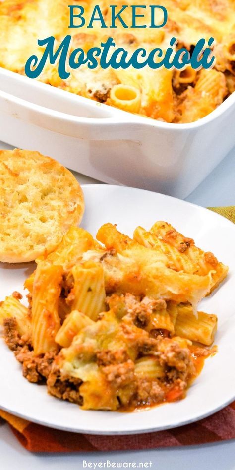 Best Baked Mostaccioli Recipe, Meatless Mostaccioli Recipe Easy, Easy Mostaccioli Recipe, Creamy Mostaccioli Recipe, Baked Mostaccioli Recipe, Mostaccioli Recipe, Sausage Tomato Sauce, Mostaccioli Pasta, Sausage And Pasta