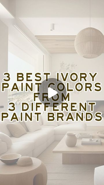 Loren Kreiss on Instagram: "Here are the 3 best ivory paint colors from 3 different paint brands.

#paintcolors #creampaint #ivorypaint #beigepalette #neutralhomedecor #neutralpaint #homerenovations #homeinspiration #interiordesignideas #neutralhomeaesthetic" Loren Kreiss, Ivory Paint Color, Ivory Kitchen, Ivory Color Palette, Ivory Paint, Painted House, Cream Paint, Paint Swatches, Neutral Paint