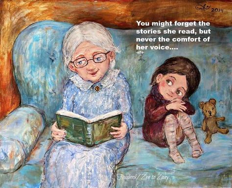 Grandma Quotes, I Love Books, Grandchildren, Love Book, Art Original, Childhood Memories, A Book, Book Art, Painter