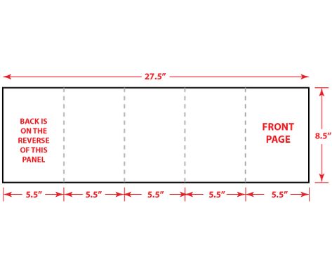 8.5" x 5.5" Accordion Fold Brochure Template Download | Adobe InDesign and PDF Setup Layout Accordion Fold Brochure, Accordion Brochure, Brochure Stand, Combining Like Terms, Illustrator Template, Like Terms, Brochure Print, Youtube Banner Template, Accordion Fold