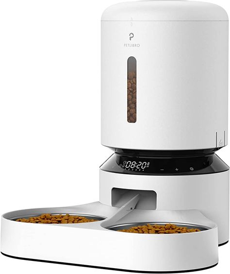 PETLIBRO Automatic Cat Feeder, Pet Food Dispenser Triple Preservation with Stainless Steel Bowl & Twist Lock Lid, Up to 50 Portions 6 Meals Per Day, Granary for Small/Medium Pets (3L, Black) : Amazon.co.uk: Pet Supplies Auto Cat Feeder, Pet Food Dispenser, Automatic Cat Feeder, Automatic Feeder, Food Dispenser, Stainless Steel Bowls, Cat Feeder, Two Cats, Dog Feeder