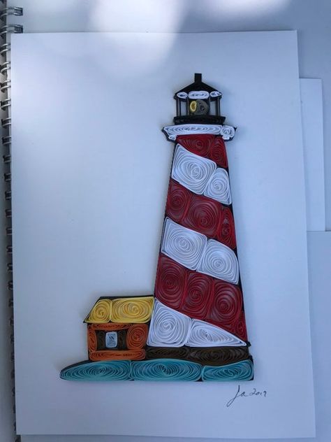 Quilling Lighthouse, Wedding Invitation Keepsake, Paper Quilling Cards, Paper Quilling Jewelry, Quilling Jewelry, Quilling Paper Craft, Quilling Paper, Great Wedding Gifts, Quilling Cards