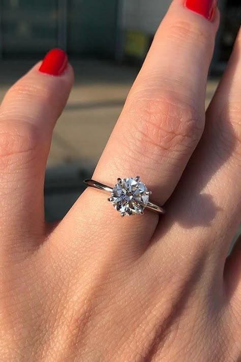 18 Blue Nile Engagement Rings That Inspire You | Wedding Forward Classic Tiffany Engagement Ring, Blue Nile Engagement Rings, Silver Solitaire Engagement Ring, White Gold Solitaire Engagement Ring, Pink Wedding Rings, Diamond Engagement Band, Simple Engagement Rings, Ruby Engagement Ring, Wedding Forward