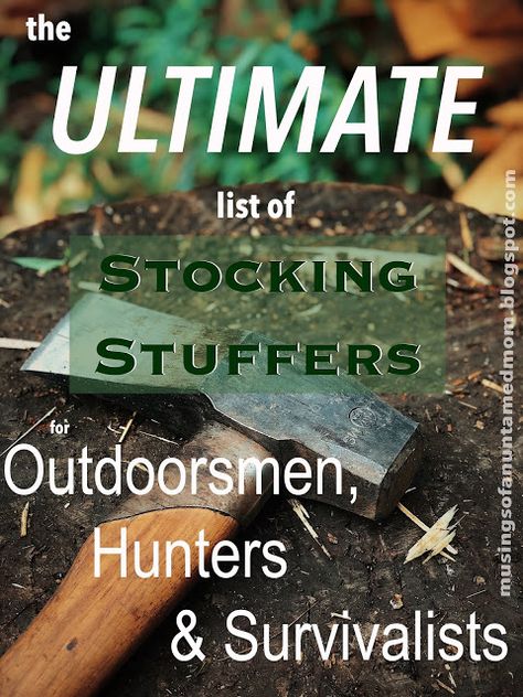 The Ultimate List of Stocking Stuffers for Outdoorsmen, Hunters & Survivalists #christmas #stockingstuffer #outdoorsman #hunter #survivalist Hunting Stuff For Men, Mens Gifts Hunting, Diy Gifts For Hunters Men, Gifts For A Hunter For Men, Homemade Gifts For Men Christmas, Blue Collar Stocking Stuffers, Christmas Gifts For Hunters, Christmas Gifts For Outdoorsman, Country Boy Christmas Gifts