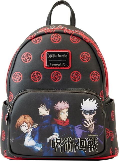 From Jujutsu Kaisen, this mini backpack features Year One Class!
Featuring incredible detail to bring Year One Class to life, this Loungefly mini backpack is made of vegan leather (polyurethane), has a front zipper compartment, side pockets, and adjustable back straps.
Inside, the backpack continues the theme with unique, coordinating lining. Bring home a piece of Jujutsu Kaisen today! This Anime Merch is a perfect way to Express Your Fandom with Loungefly! Jjk Merch, Mini Mochila, Loungefly Bag, Anime Jujutsu Kaisen, Anime Clothing, Anime Merch, Anime Merchandise, Merch Ideas, Amazon Advertising