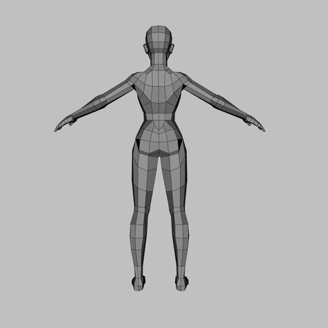 Low Poly Female Model, 3d Polygon, 3d Reference, Low Poly Character, Female Base, Poly Art, 3d Blender, Low Poly Art, Low Poly Models