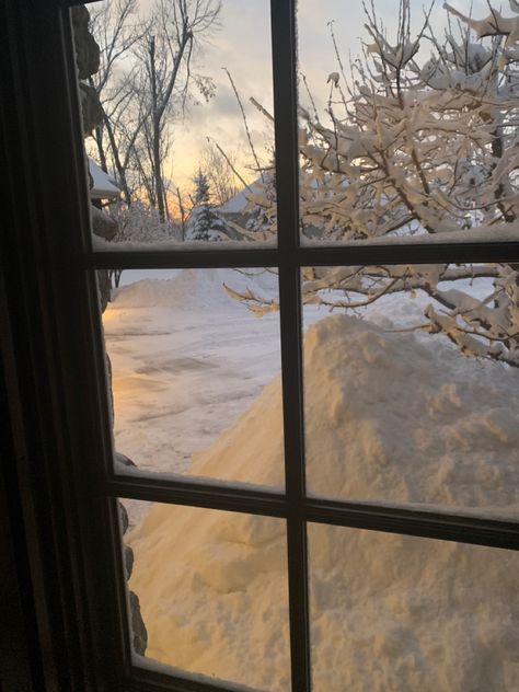 Snowy View From Window, European Childhood, Favorite Weather, Cozy Core, Snowy Window, Dreamy Photos, Hate Winter, Cottage Witch, Snowy Christmas