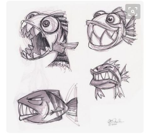 Anime Sketch Easy, Halloween Doodles, Cartoon Fish, Fish Drawings, Cartoon Sketches, Graffiti Drawing, 판타지 아트, Fish Art, Art Drawings Sketches Simple