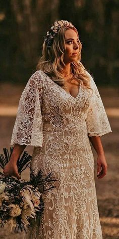 Long Sleeve Full Back Wedding Dress, Boho Elopement Dress Plus Size, Glam Wedding Dress With Sleeves, Elbow Sleeve Wedding Dress, Plus Size Ivory Wedding Dress, Lace Plus Size Wedding Dress Curvy Bride, Plus Boho Wedding Dress, Plus Size Rustic Wedding Dress, Boho Wedding Dress With Sleeves Bohemian